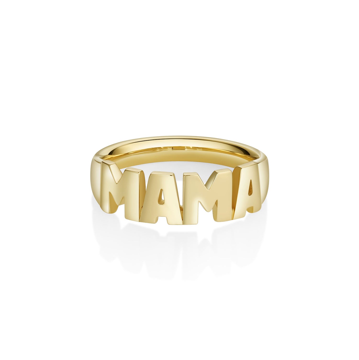Mama Nameplate Ring [Yellow Gold]