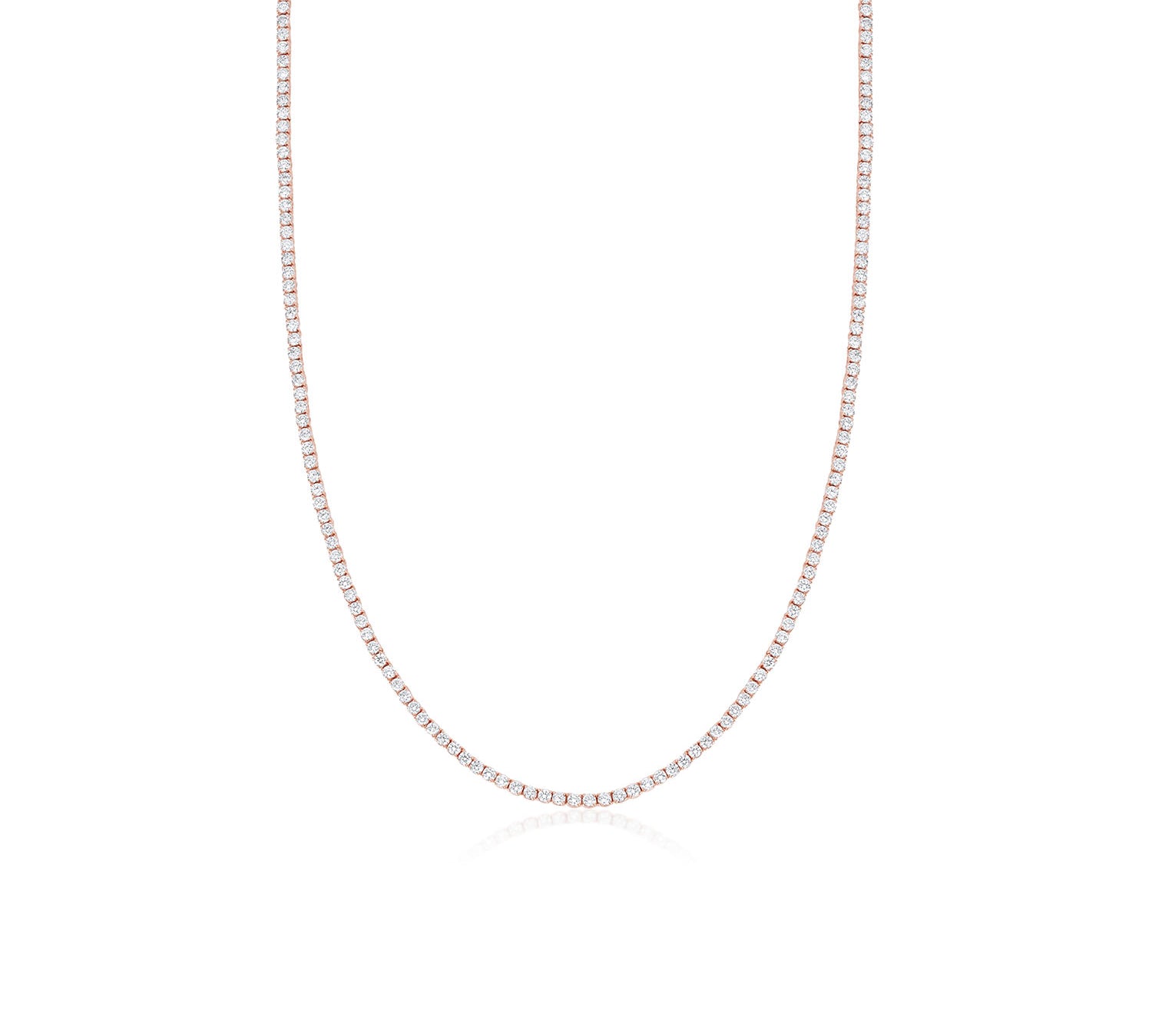 Margaret Tennis Necklace [Rose Gold]