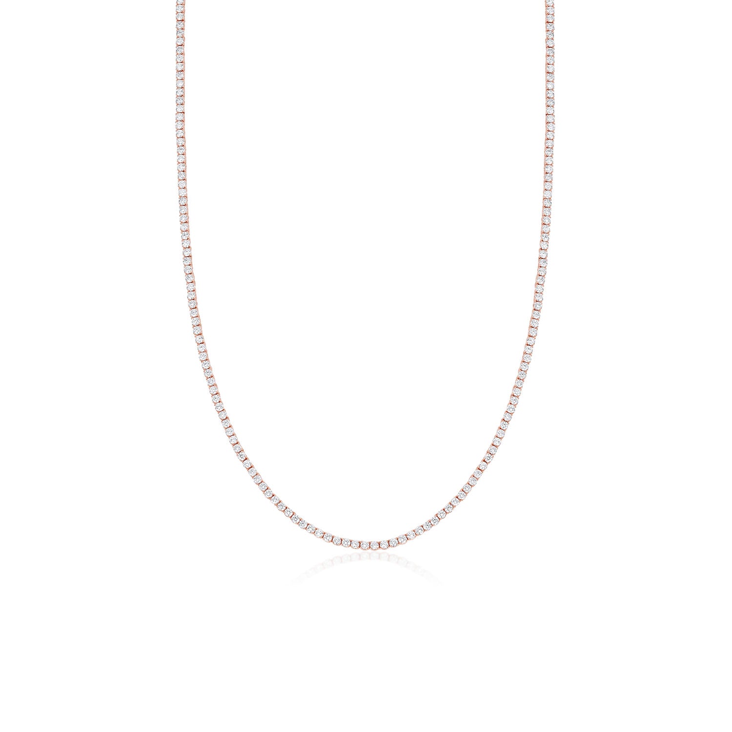 Margaret Tennis Necklace [Rose Gold]