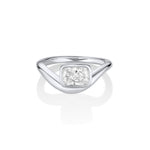 Mila Cushion Wave Ring [White Gold]