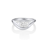 Mila Cushion Wave Ring [White Gold]