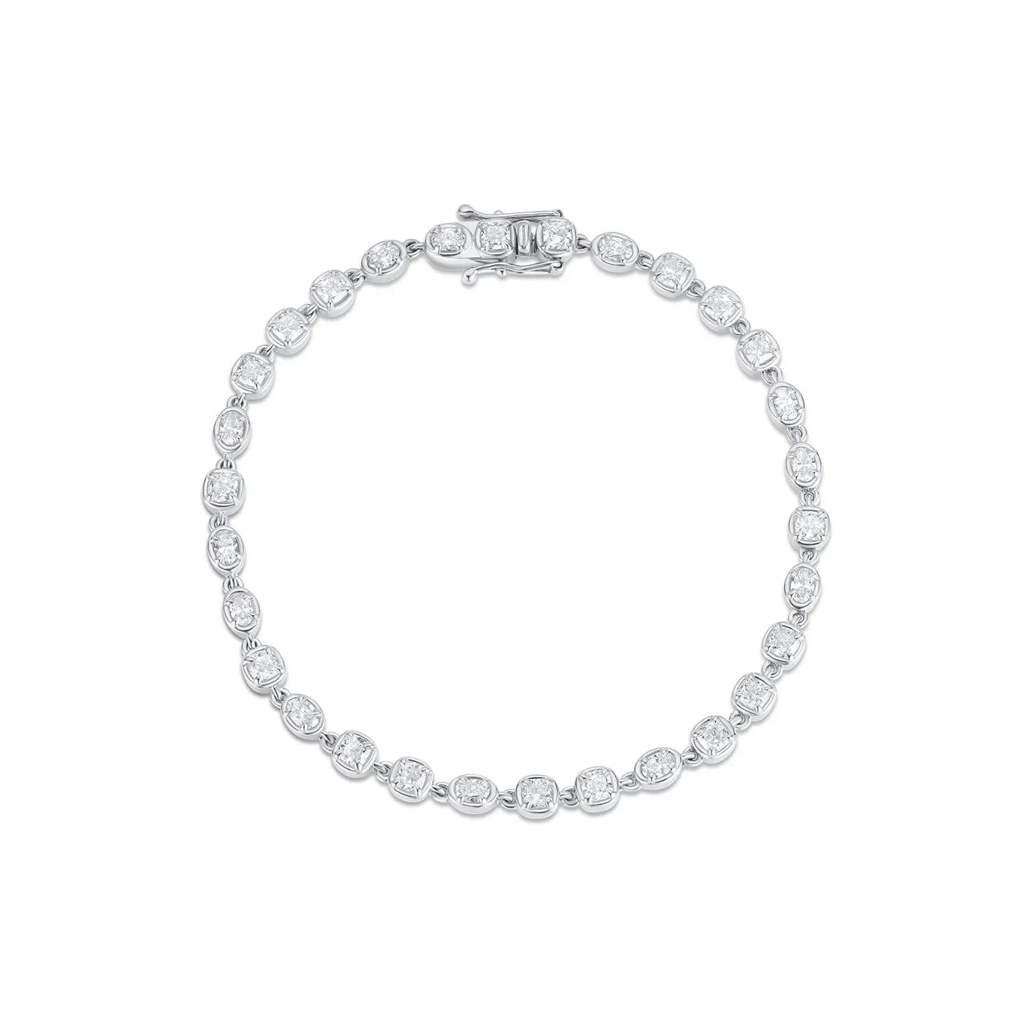 Mini Lisse Tennis Bracelet Marrow Fine [White Gold]