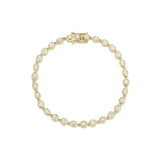 Mini Lisse Tennis Bracelet Marrow Fine [Yellow Gold]