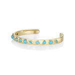 Mixed Shape Turquoise Cuff side view
