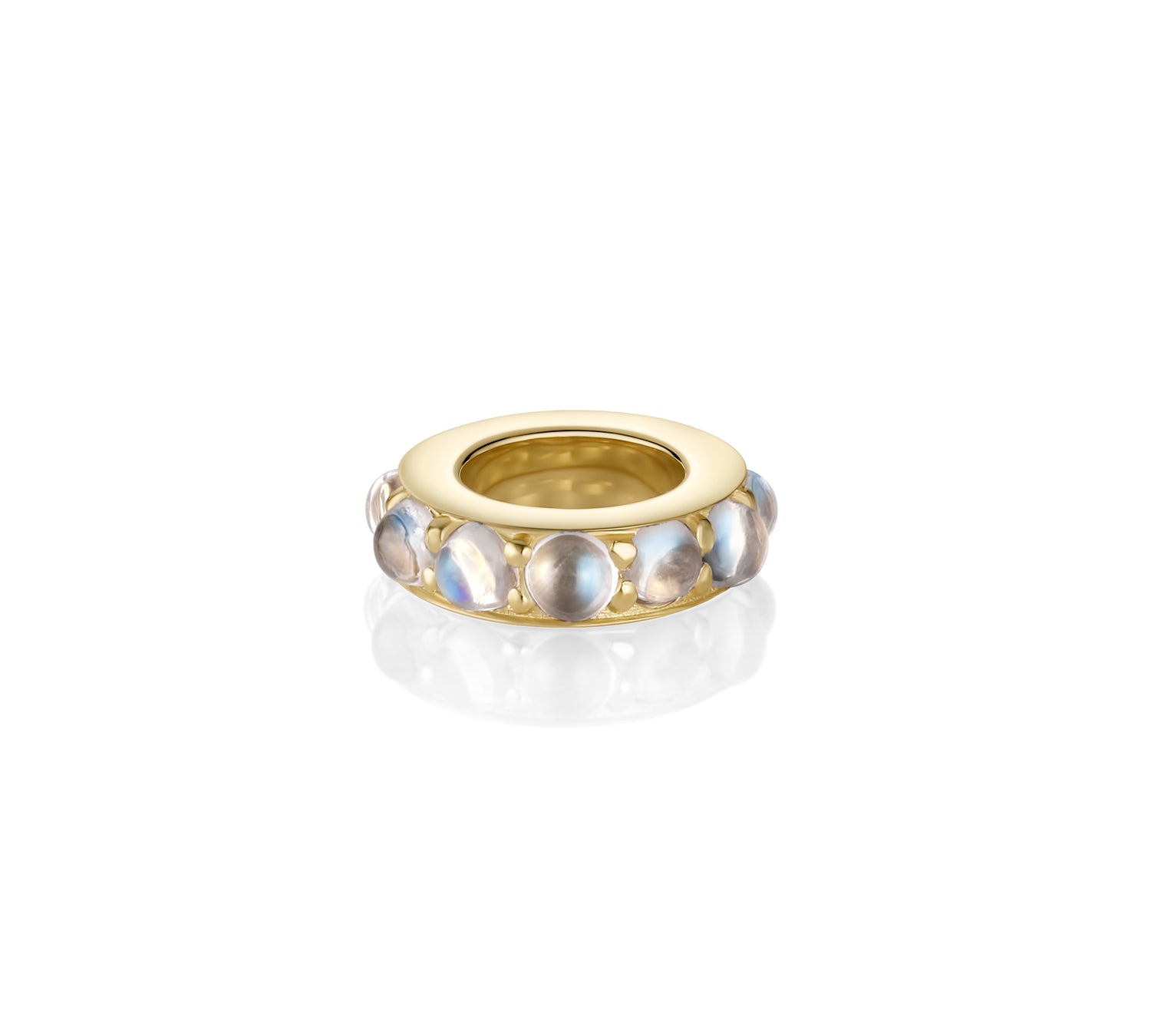 Birthstone Rondelle - Moonstone [Yellow Gold]
