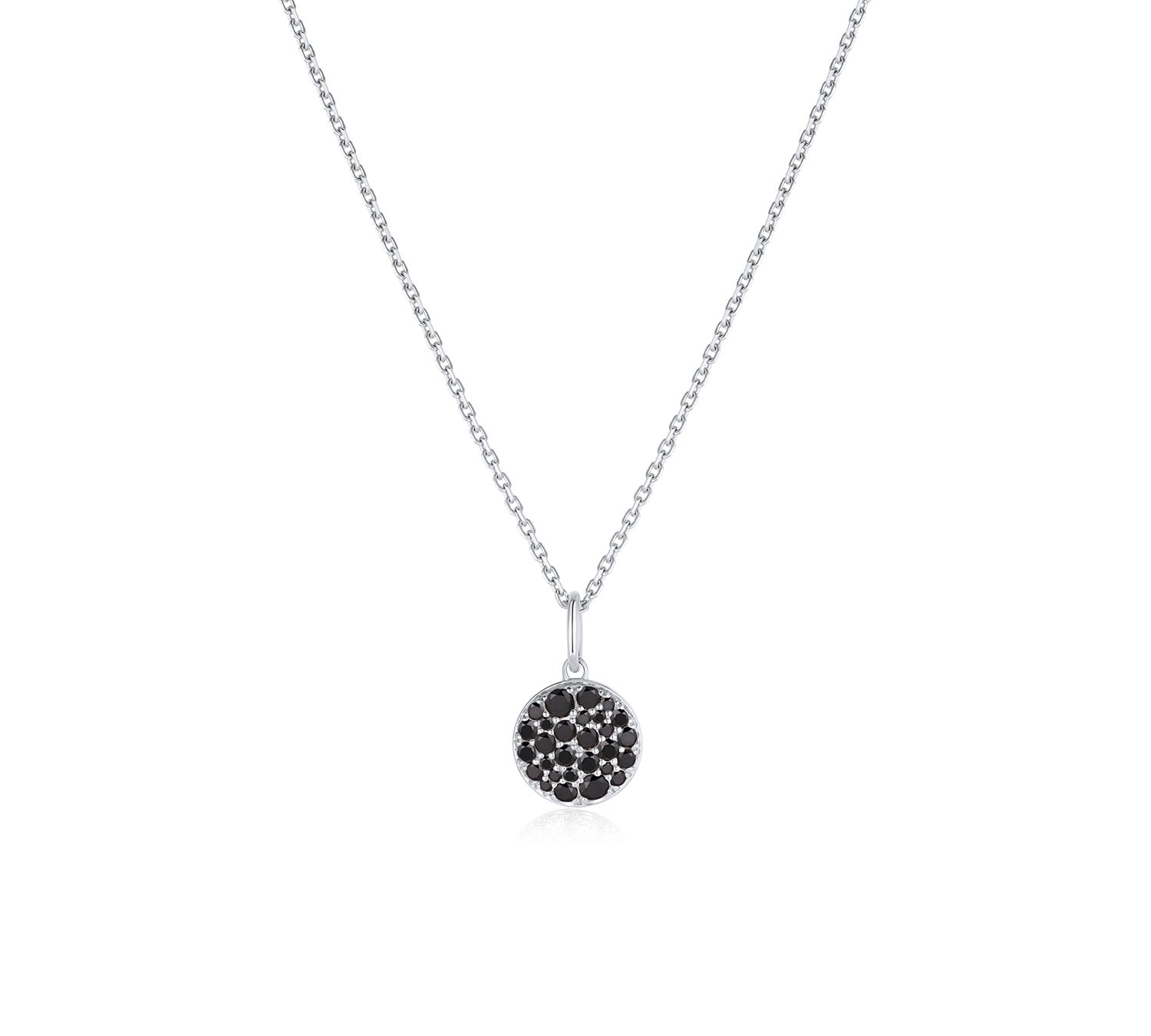 New Moon Phase Charm [White Gold]