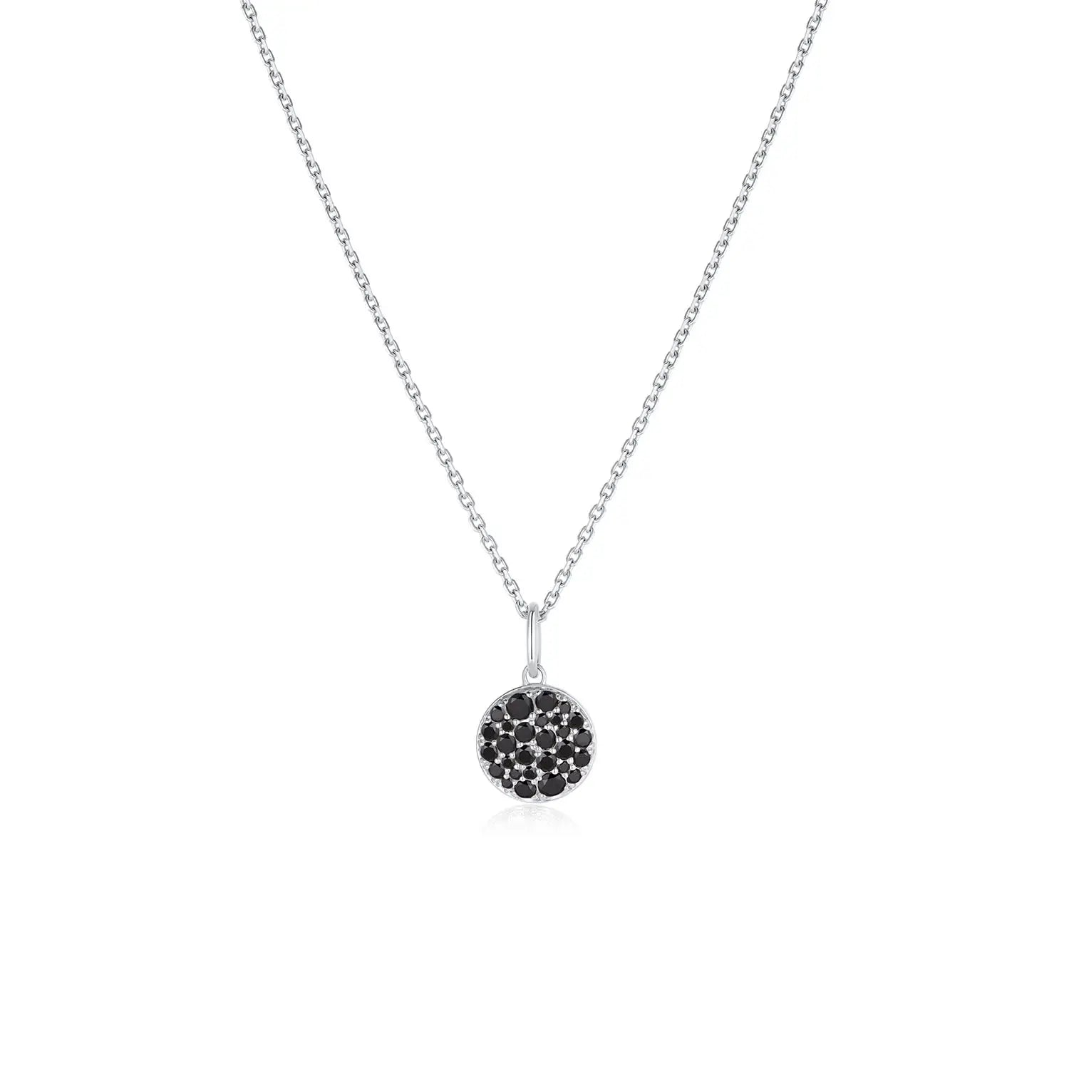 New Moon Phase Charm [White Gold]
