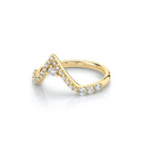 White Diamond Divine Triangle Ring [Yellow Gold] side
