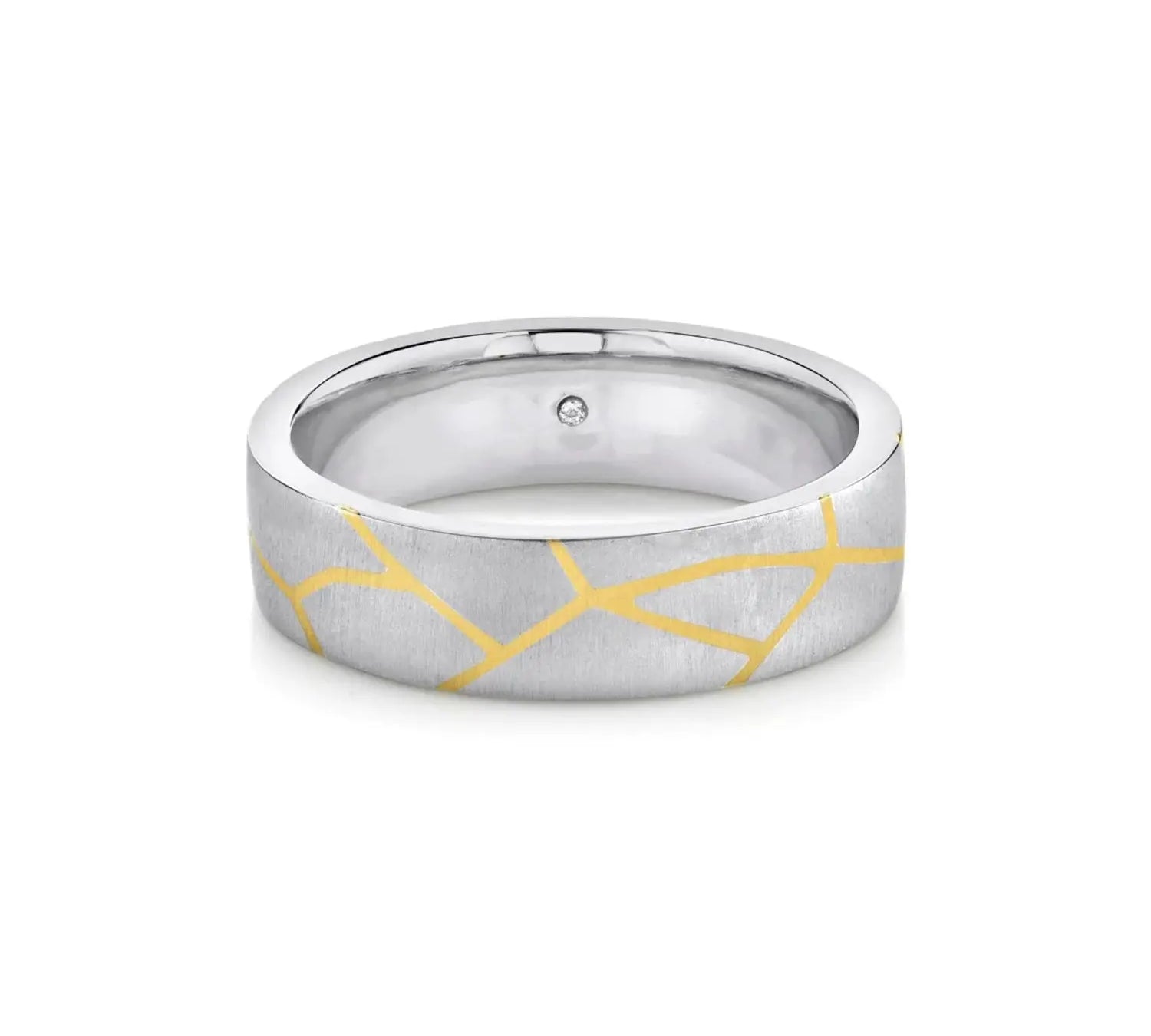 Marrow Fine Jewelry Kintsugi Pottery Inspired Men's Wedding Band