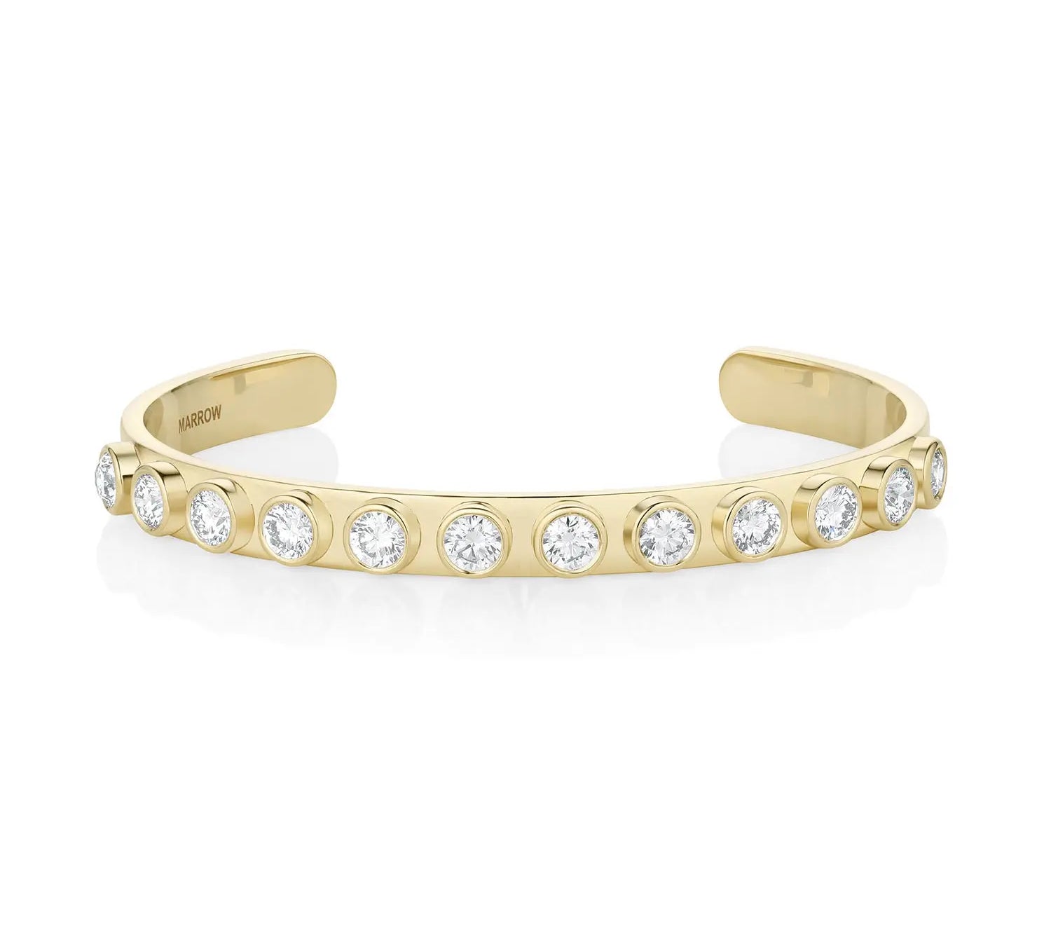 Little White Diamond Cuff [Yellow Gold]