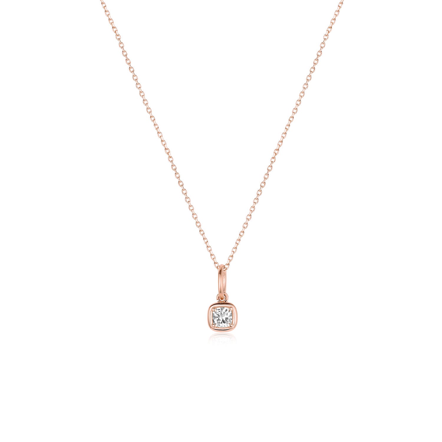 Nina Cushion Pendant [Rose Gold]
