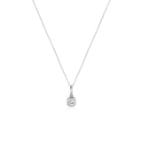 Nina Cushion Pendant [White Gold]
