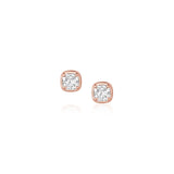 Nina Cushion Studs [Rose Gold]