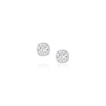 Nina Cushion Studs [White Gold]