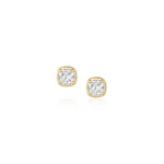 Nina Cushion Studs [Yellow Gold]
