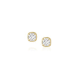 Nina Cushion Studs [Yellow Gold]