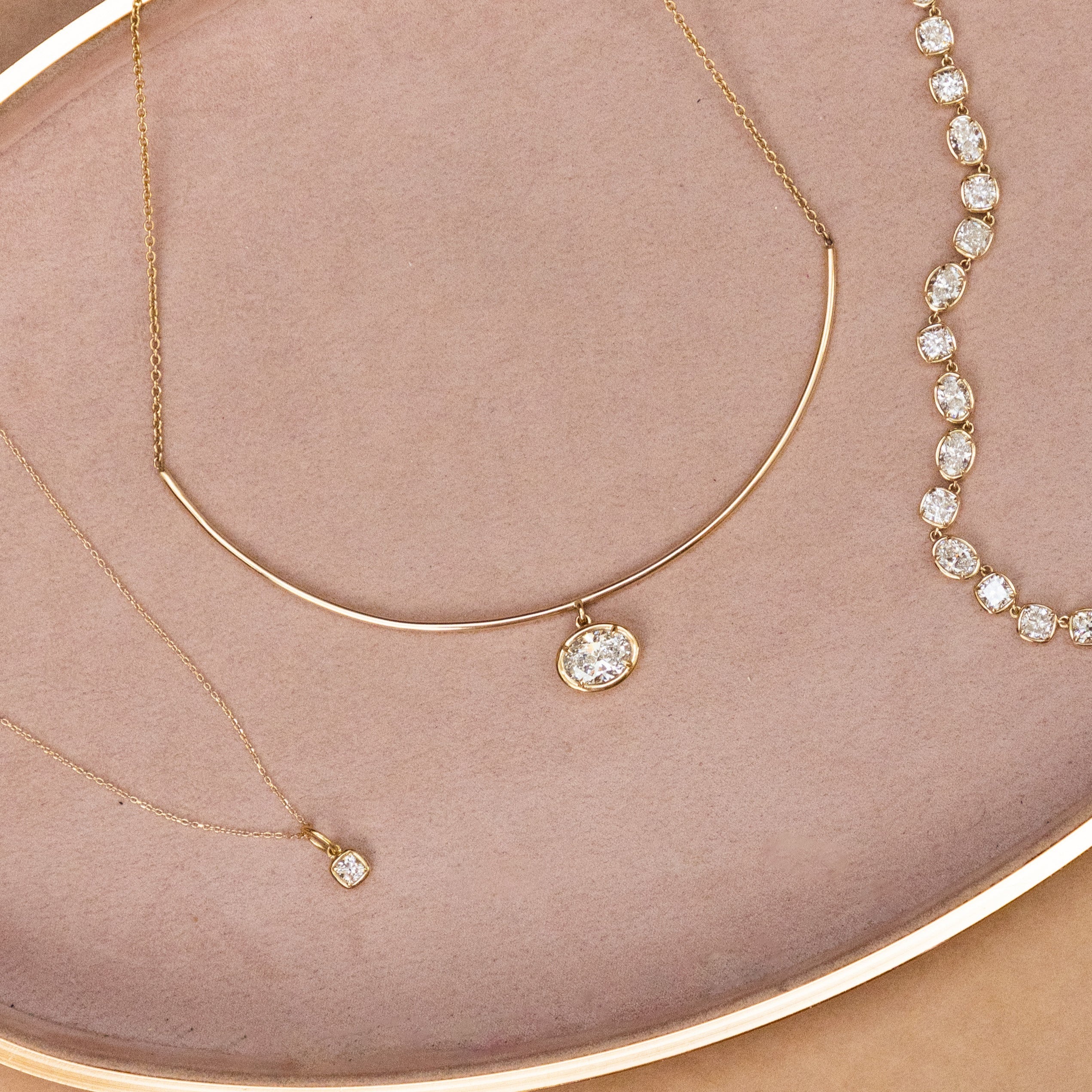 Odette Oval Collar flat lay 