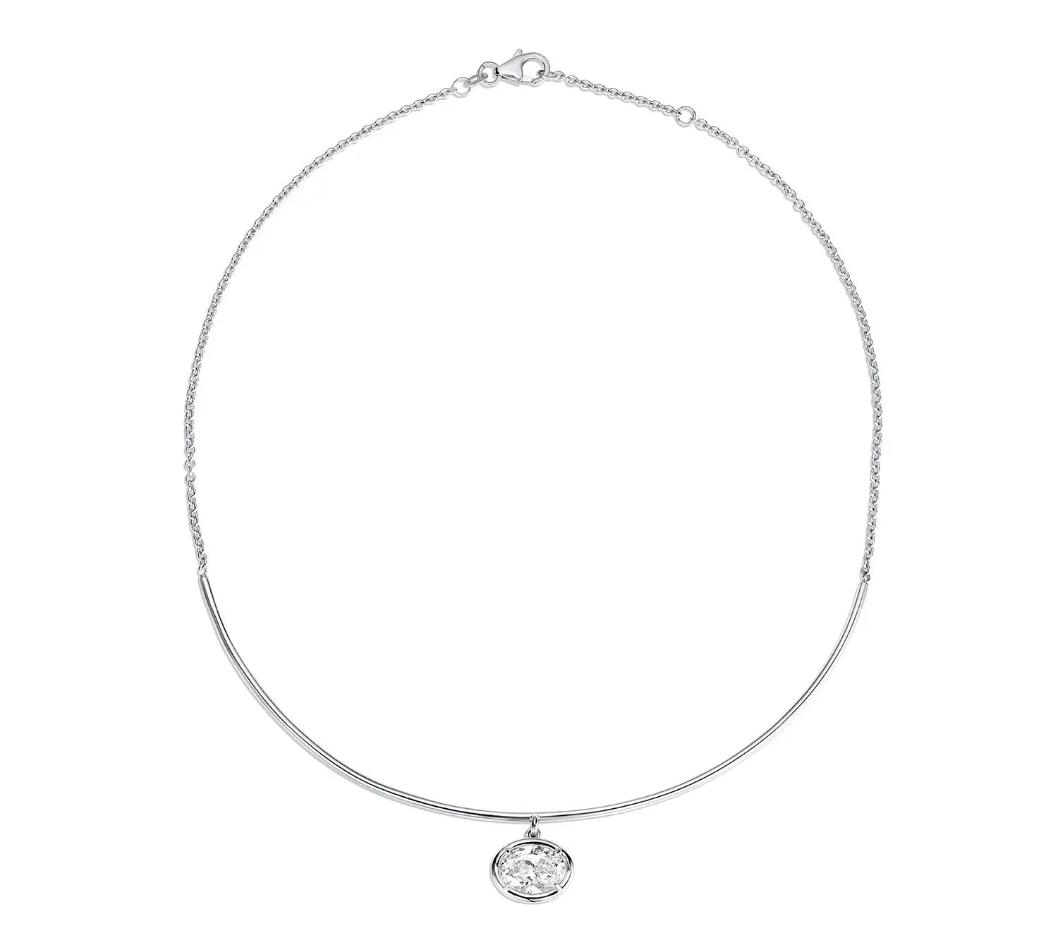 Odette Oval Collar [White Gold]