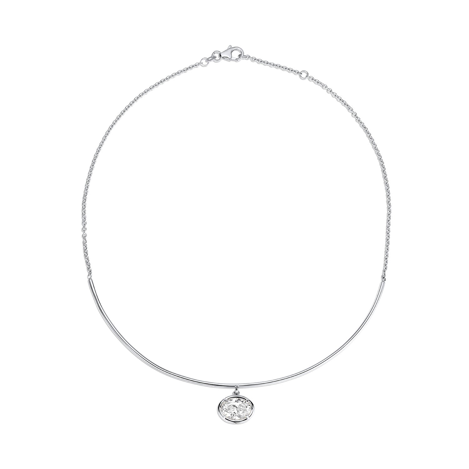 Odette Oval Collar [White Gold]
