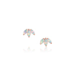 Opal Lotus Studs [Rose Gold]