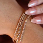 1.97tcw Orange Sapphire Tennis Bracelet [on wrist]