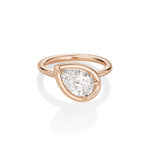 The Paloma Tilted Pear Engagement Ring [Rose Gold]