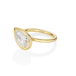 The Paloma Tilted Pear Engagement Ring side view