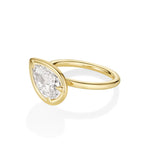 The Paloma Tilted Pear Engagement Ring side view