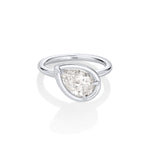 The Paloma Tilted Pear Engagement Ring [Platinum]