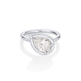 The Paloma Tilted Pear Engagement Ring [Platinum]