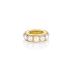 Birthstone Rondelle - Pearl [Yellow Gold]