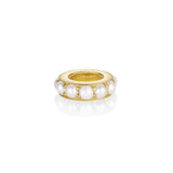 Birthstone Rondelle - Pearl [Yellow Gold]