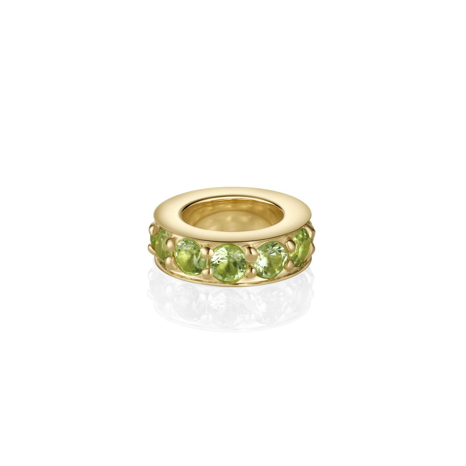 Birthstone Rondelle - Peridot [Yellow Gold]