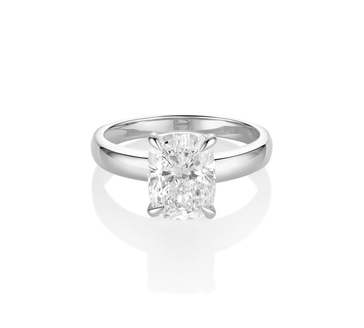 The Peyton Two-Tone Cushion Engagement Ring [White Gold]