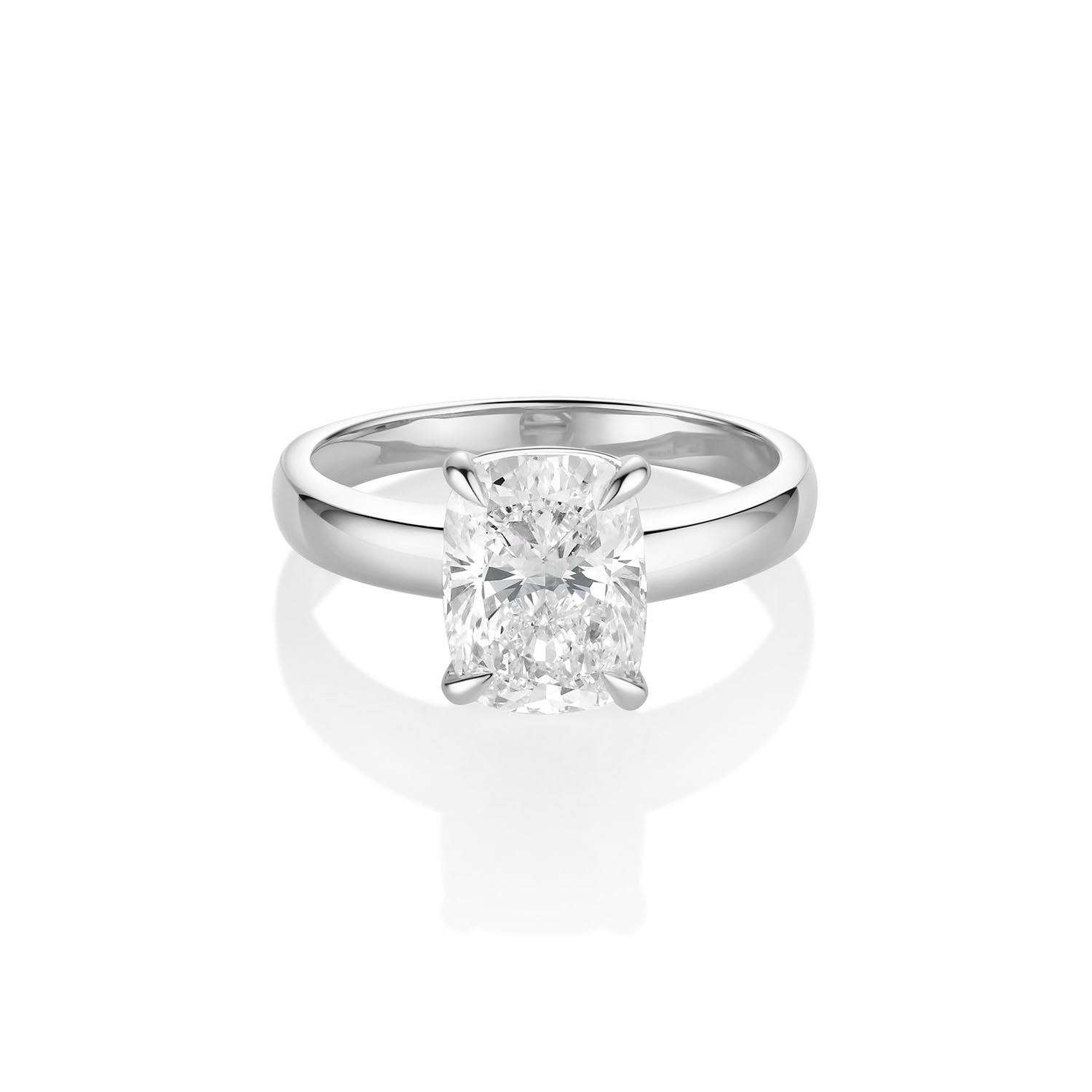 The Peyton Two-Tone Cushion Engagement Ring [White Gold]