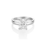 The Peyton Two-Tone Cushion Engagement Ring [White Gold]
