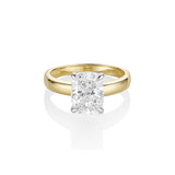 The Peyton Two-Tone Cushion Engagement Ring [Yellow Gold]