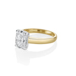 The Peyton Two-Tone Cushion Engagement Ring [Yellow Gold]