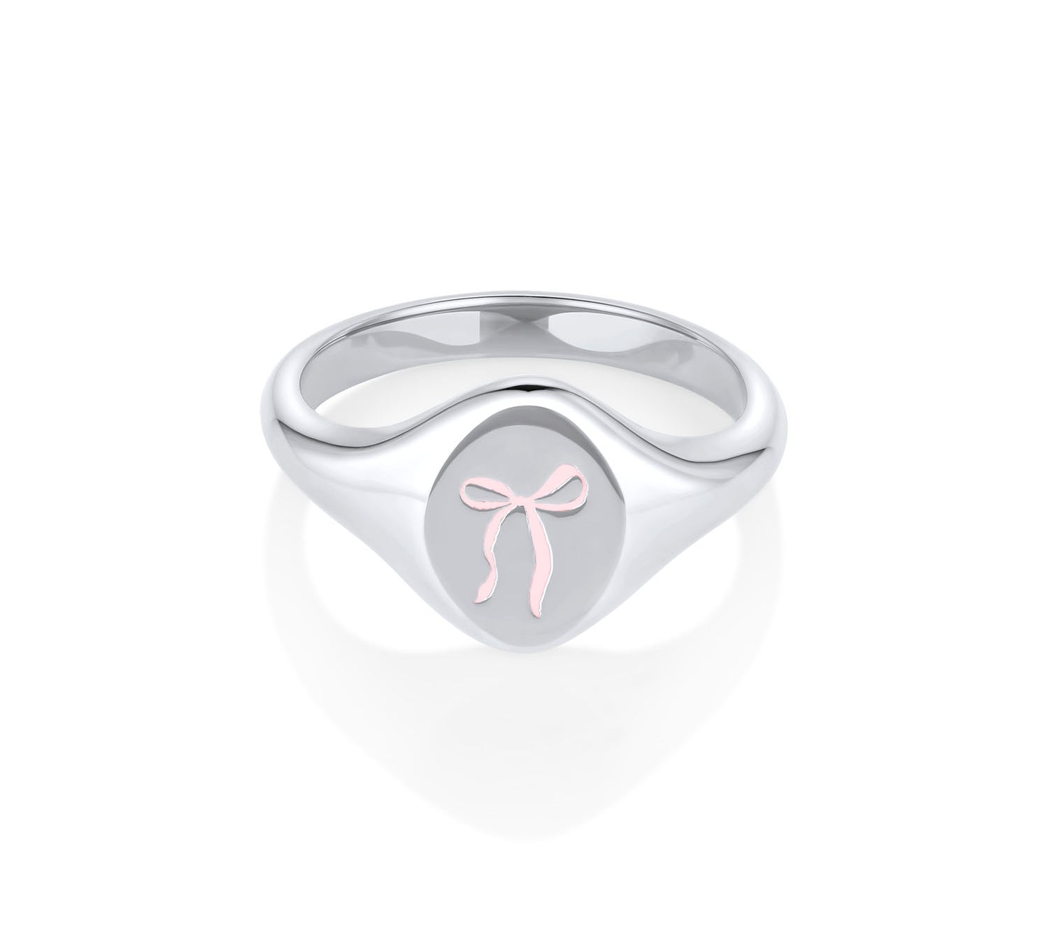 Pink Keepsake Signet Ring [White Gold]