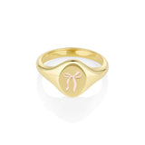 Pink Keepsake Signet Ring [Yellow Gold]
