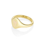 Pink Keepsake Signet Ring [Yellow Gold] side view