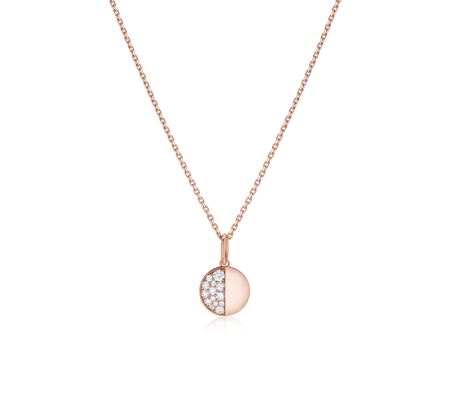 Quarter Moon Phase Charm [Rose Gold]