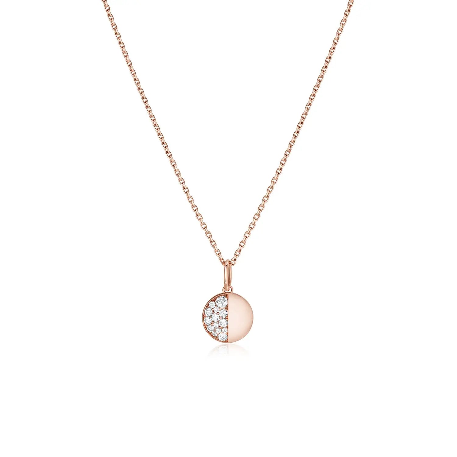 Quarter Moon Phase Charm [Rose Gold]