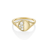 Quarter Moon Signet Ring