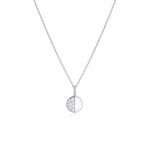 Quarter Moon Phase Charm [White Gold]