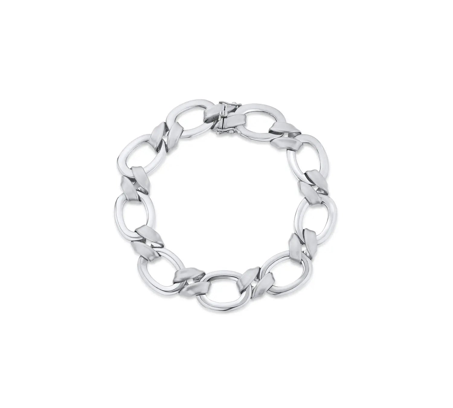 Twist Link Bracelet [14k white gold]