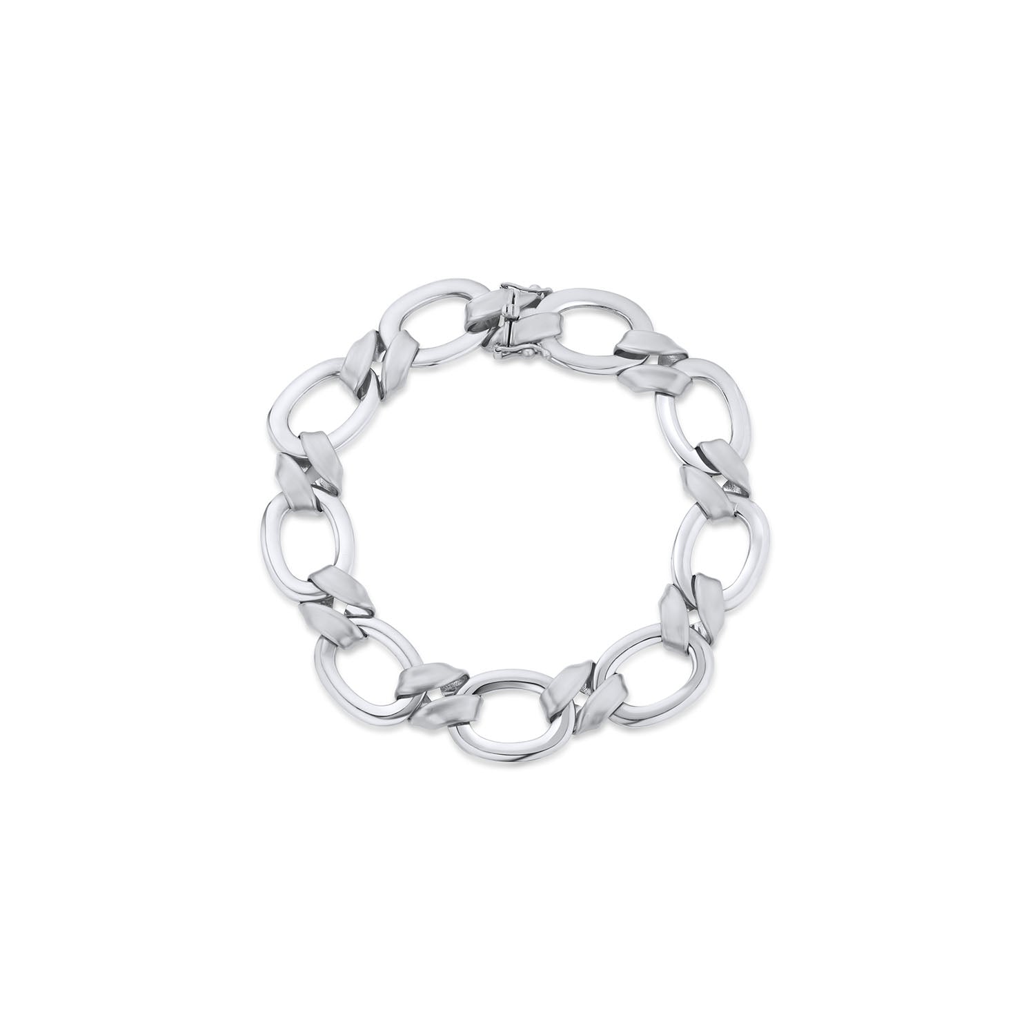 Twist Link Bracelet [14k white gold]