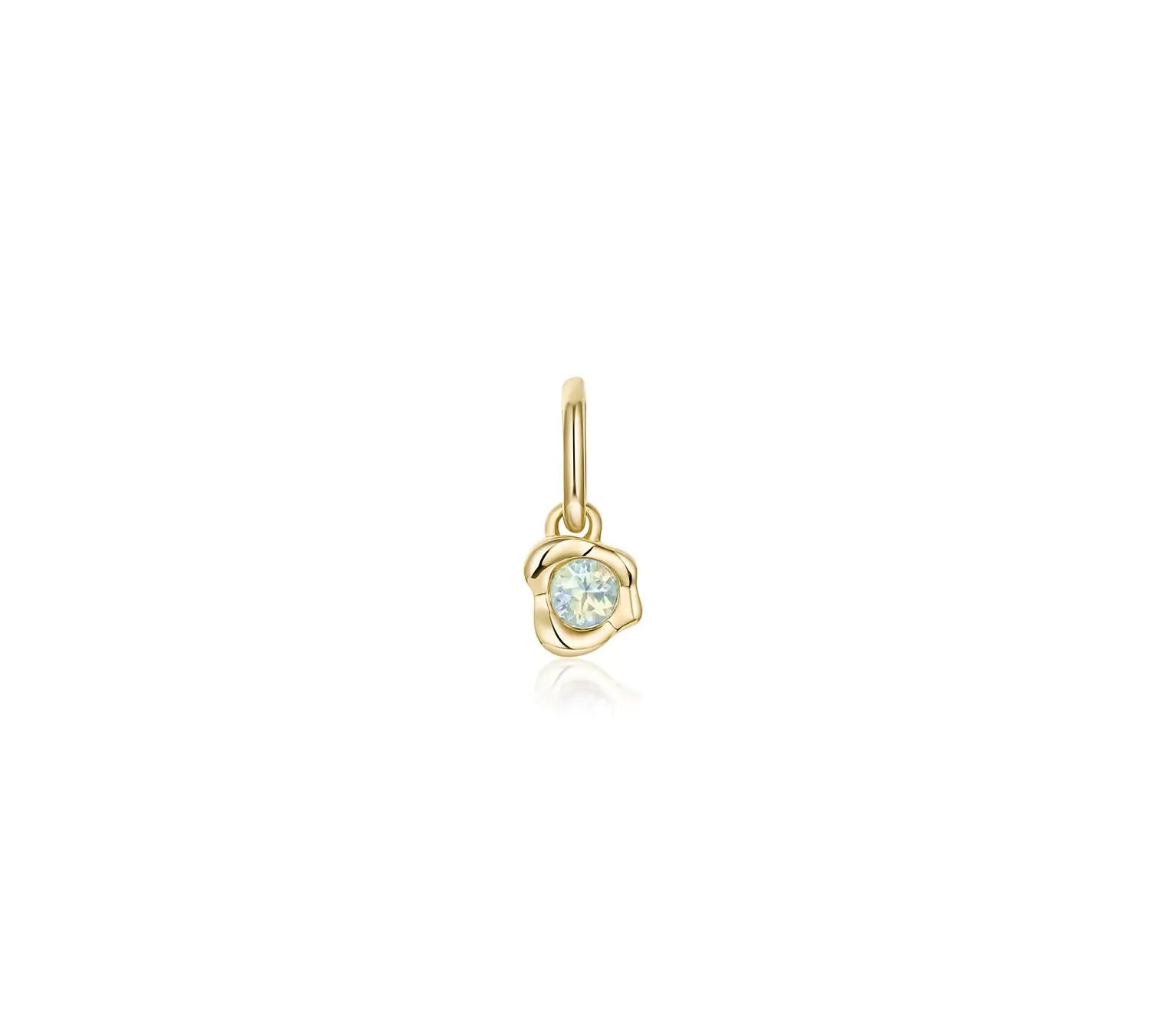 Abstract Bezel Gemstone Charm - Marrow Fine