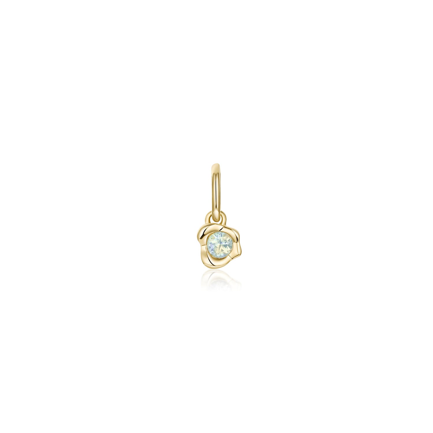 Abstract Bezel Gemstone Charm