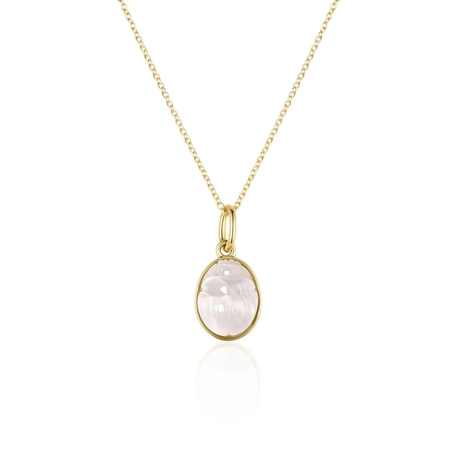 Moonstone Scarab Necklace Marrow Fine